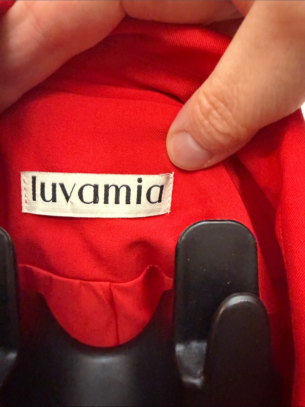 luna Red Tailored Notch-Lapel Blazer - Picture 3 of 6